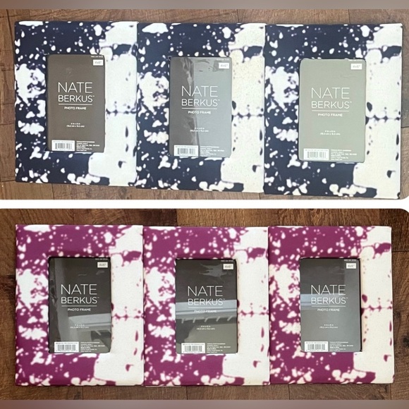 6 brand new Nate berkus quilted marble design picture frames 4”x6” - Picture 1 of 13